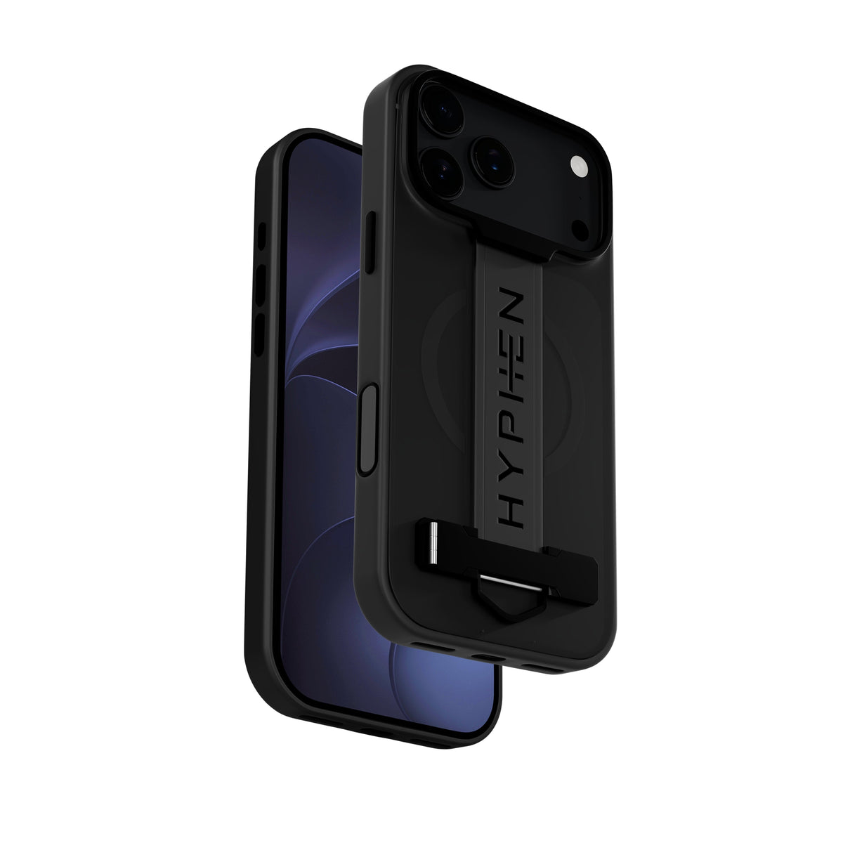 HYPHEN FLEXFIT Grip & Stand Magsafe Case - Black - iPhone 18 Pro - 6.3"