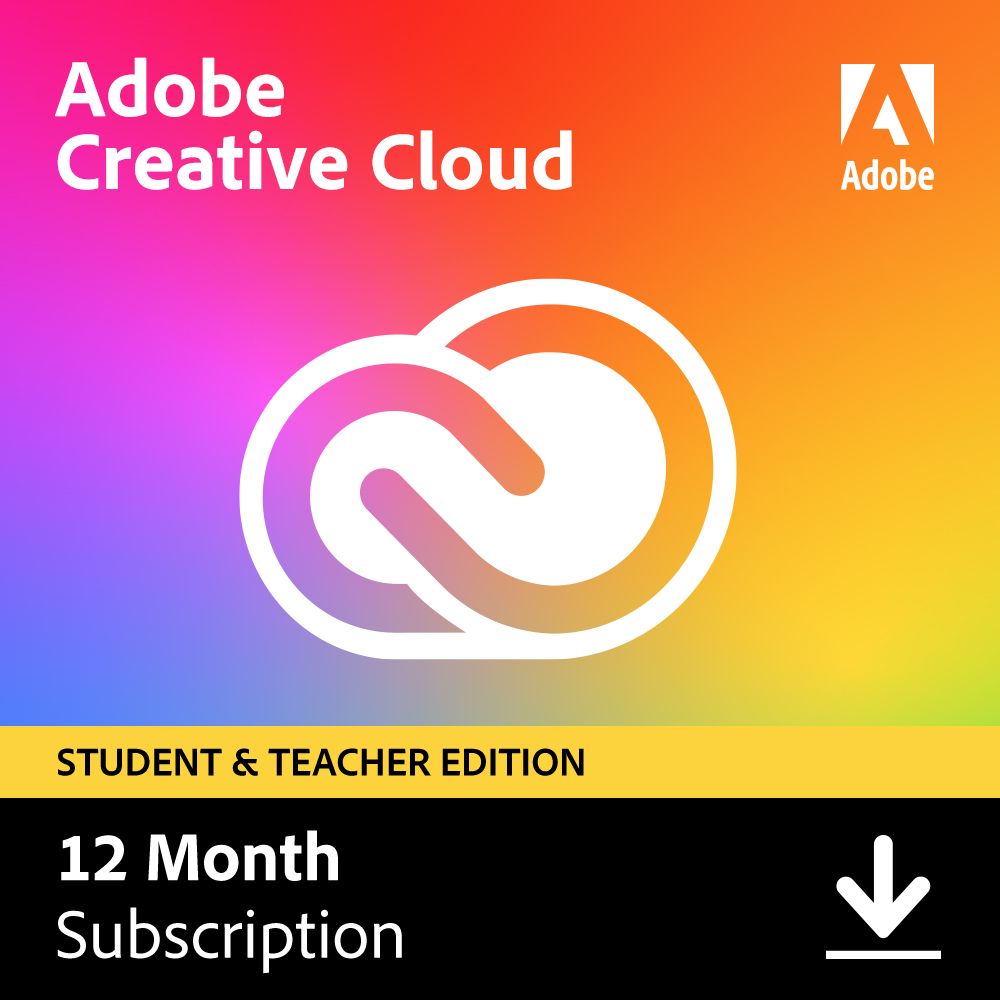 Adobe Creative Cloud Indiv 1Y Sub Student Teacher Edition