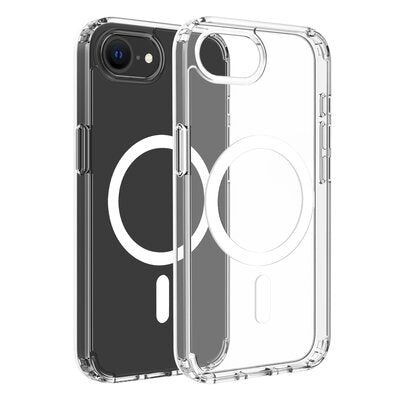 Dviced Magnetic iPhone 16e clear case, white