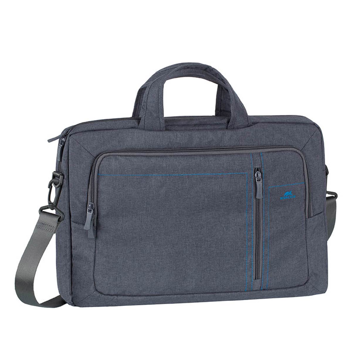 RivaCase 7530 Laptop Canvas shoulder bag 15.6 / 6 - Grey
