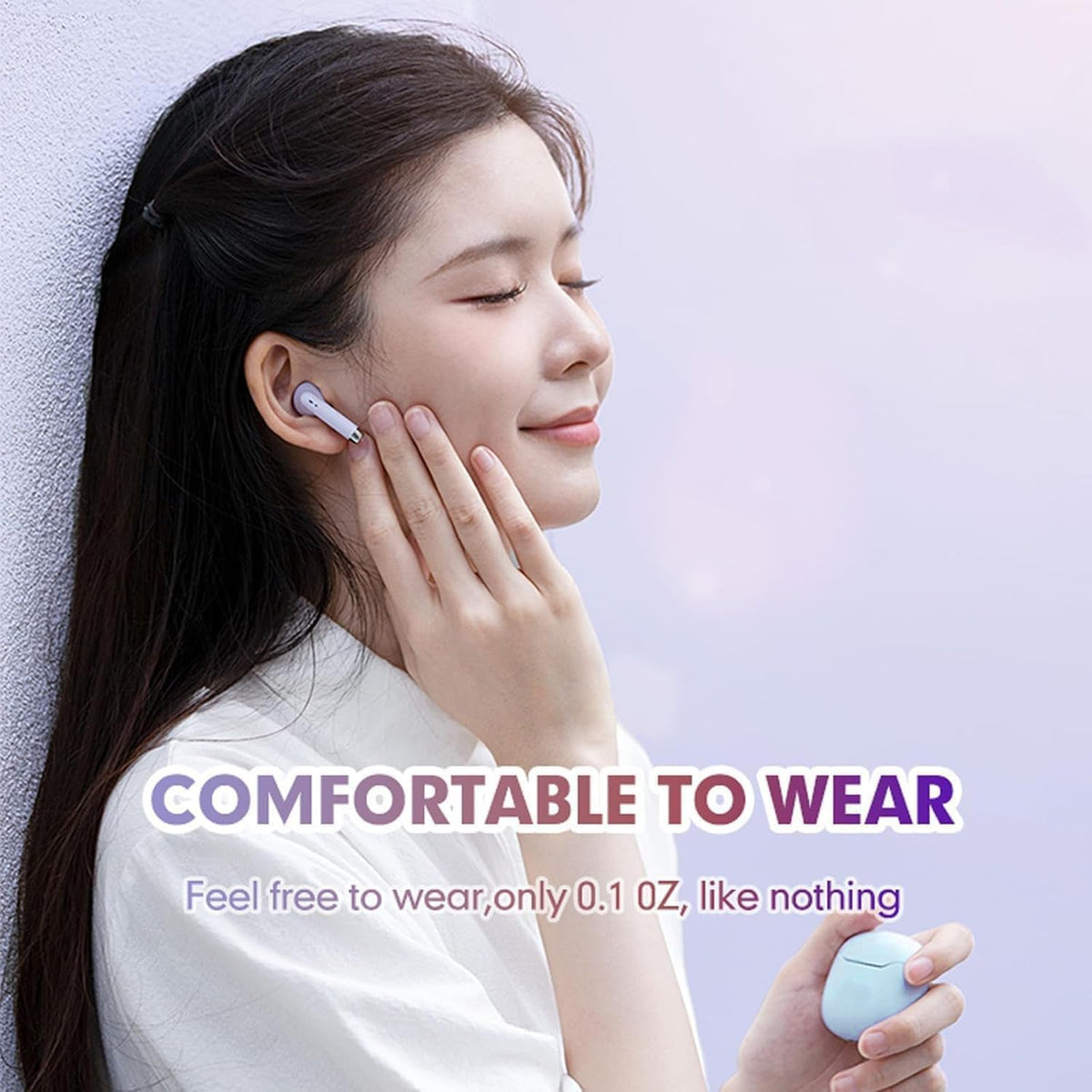 Wireless Headset Bluetooth 5.0 Headphones Stereo Twin Earbuds BT-VDBT030 In white SKU:BT-030WH