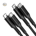 6.6FT Type C USB C To USB C Charge & Sync Data Cable In Black(2 units per pack) SKU#DC-EOM-TYPECCBK