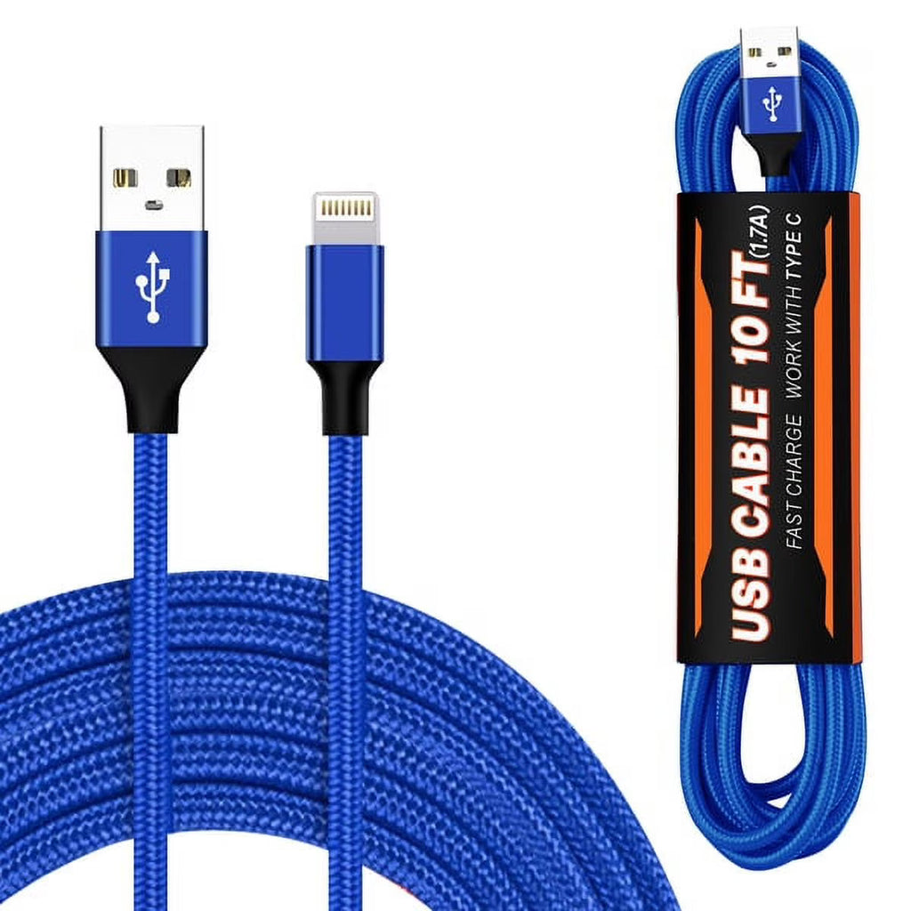 10FT USB Cable For IOS In Blue | SKU: DC35-8P10FTBL