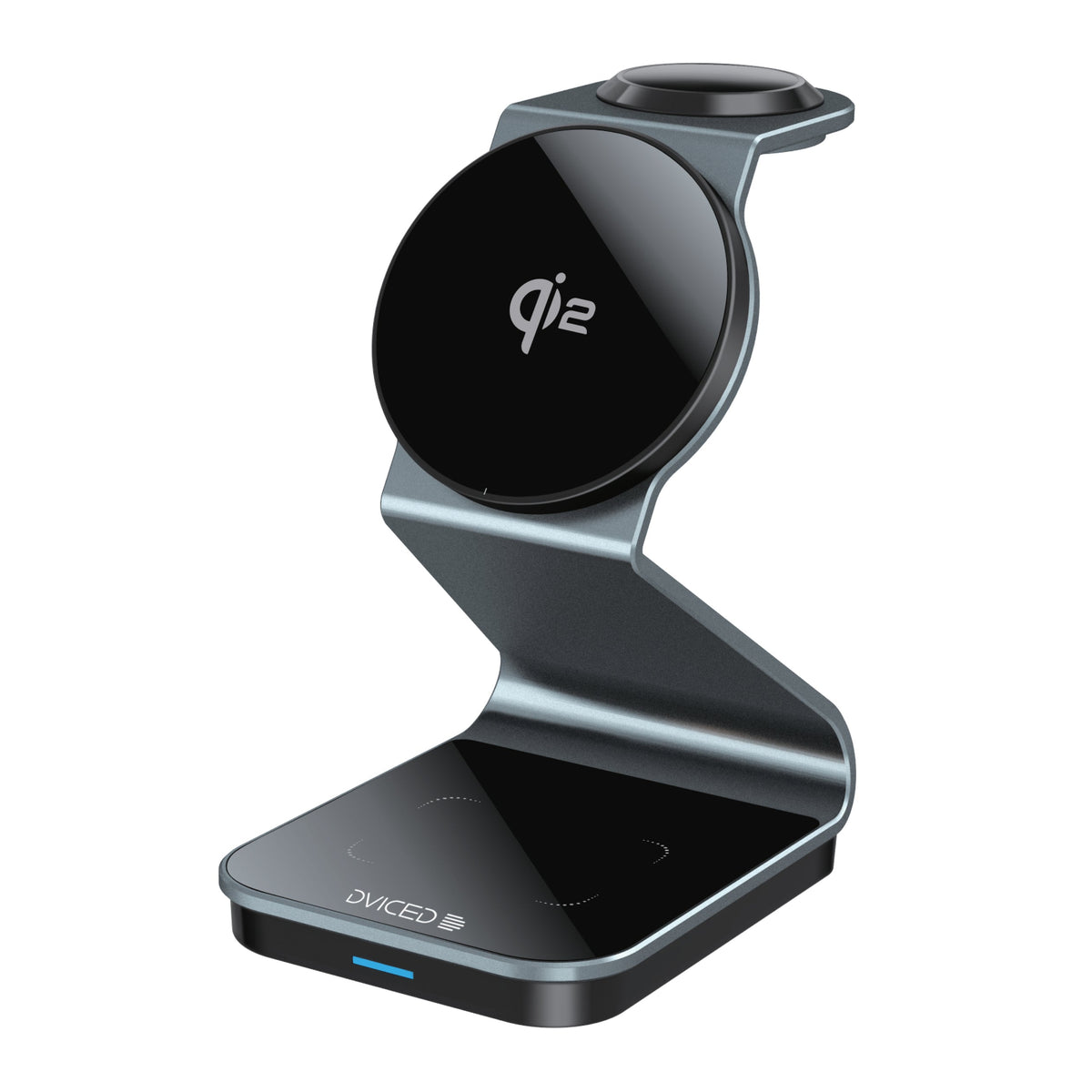 Dviced QI2 Magnetic 3 in 1 wireless charger stand, tarnish gray