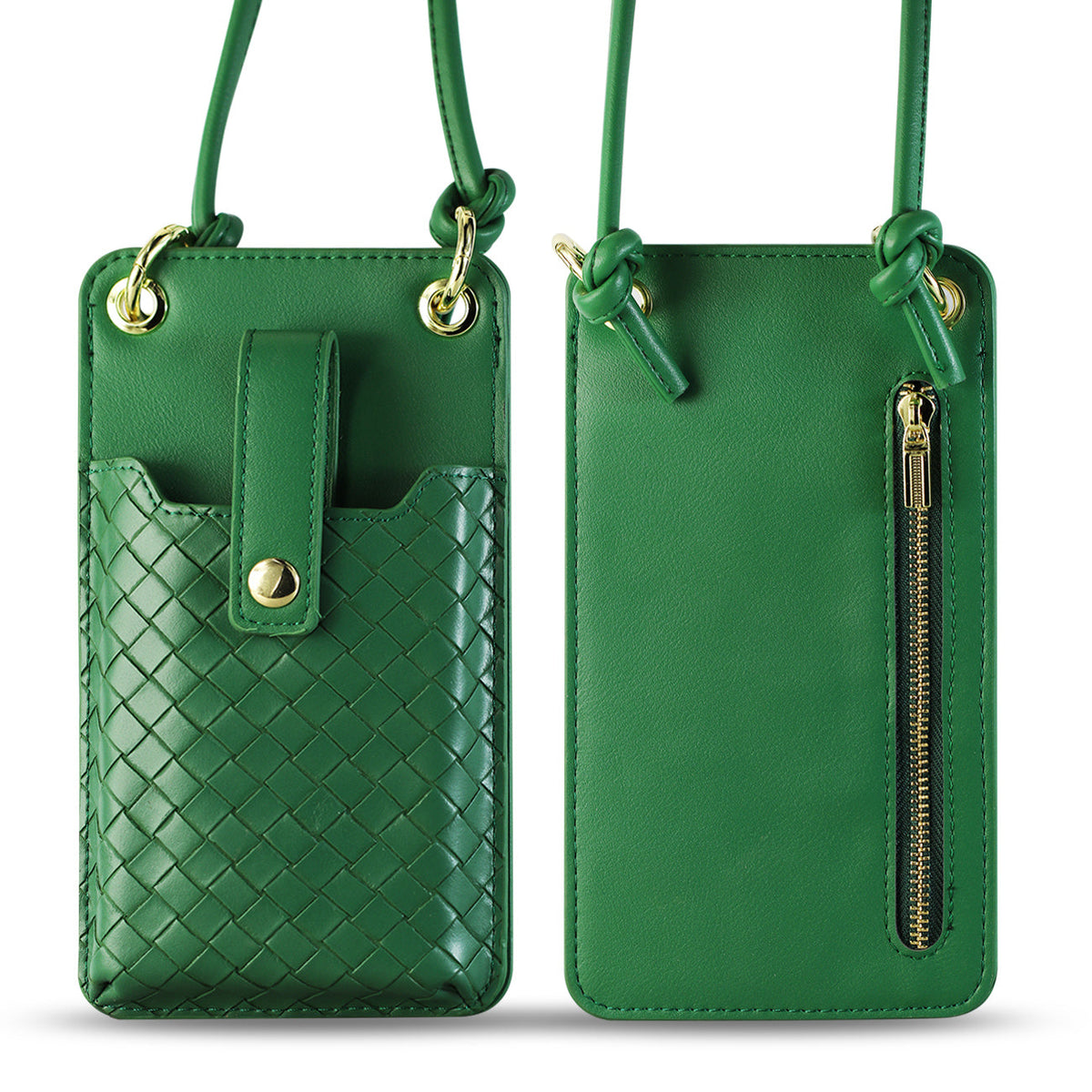 Reiko Leather Crossbody Phone Wallet Large Purse In Green•?ö7.0 INCH)
