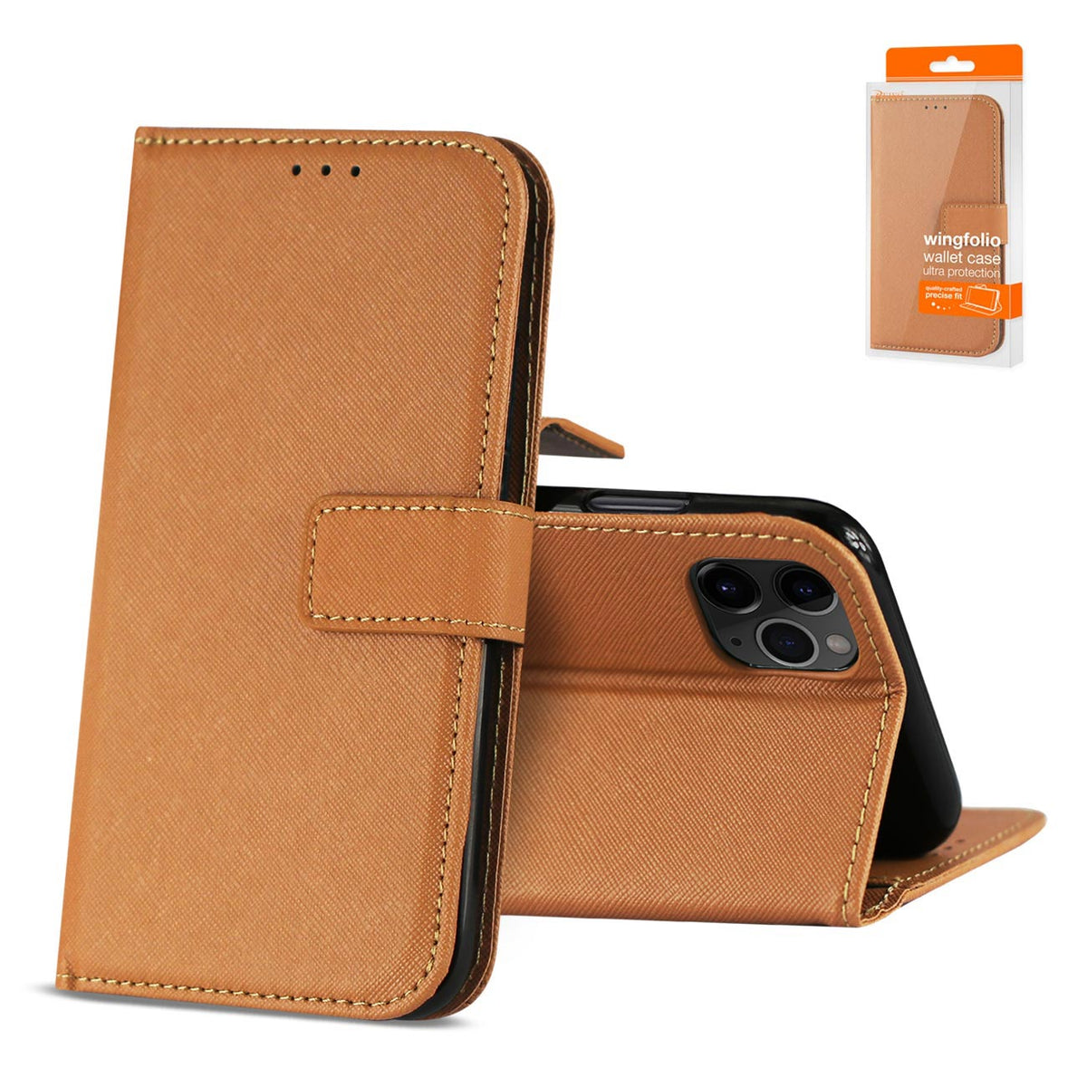 Reiko APPLE IPHONE 11 PRO 3-In-1 Wallet Case In BROWN | SKU: FC27-IPH11PROBR