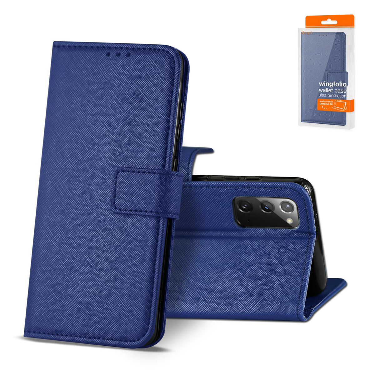 Slim Stand Case with Card Holder Slots SAMSUNG GALAXY NOTE 20 In Blue | SKU: FC27-NOTE20BL