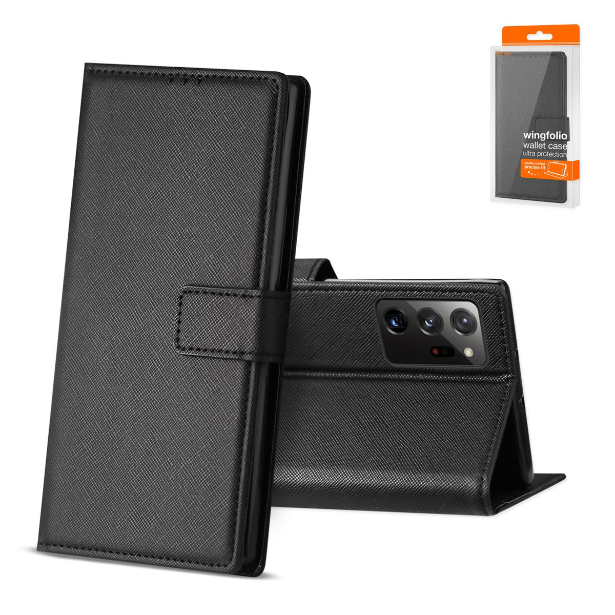 Slim Stand Case with Card Holder Slots SAMSUNG GALAXY NOTE 20 ULTRA In Black | SKU: FC27-NOTE20PLBK