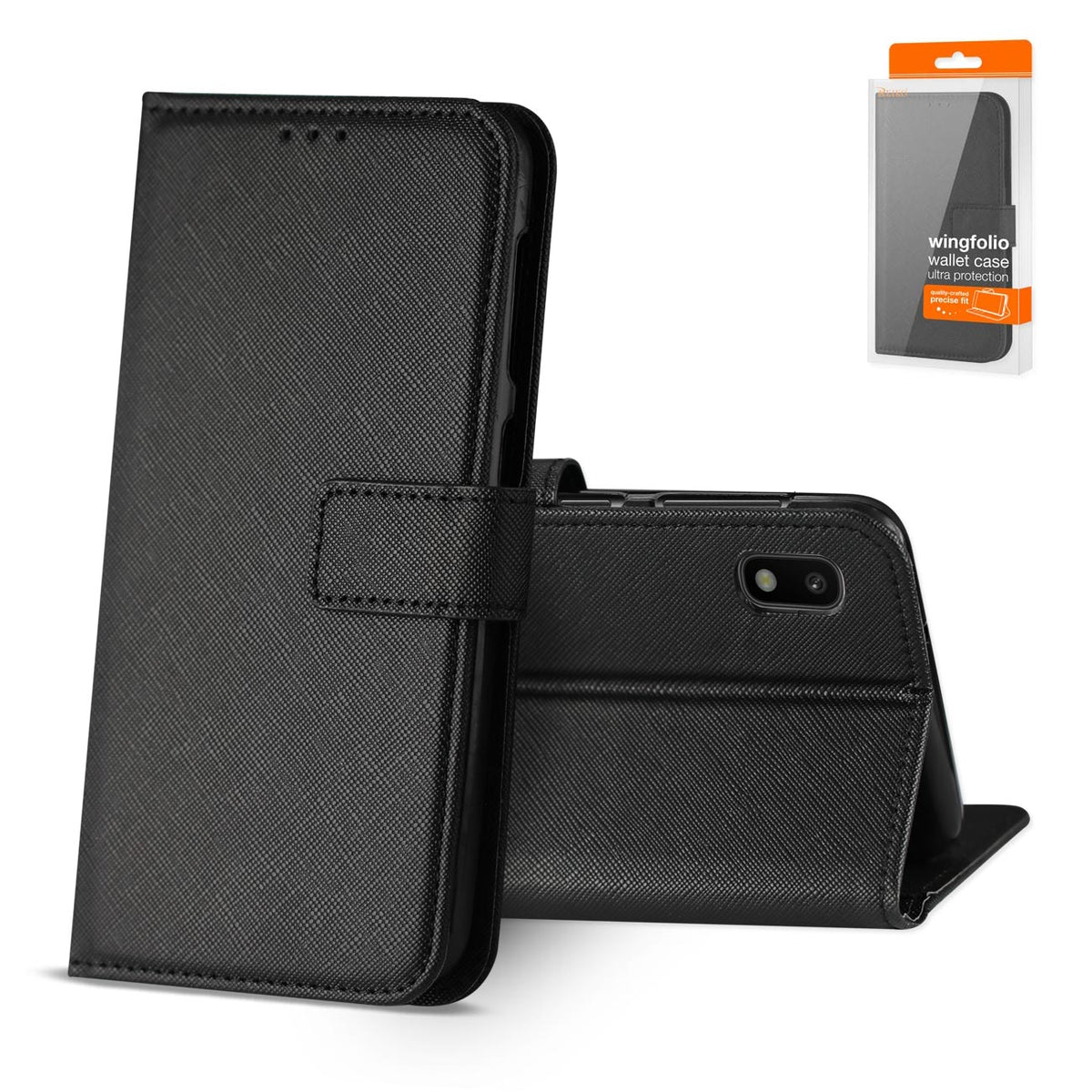 Reiko SAMSUNG GALAXY A10 3-In-1 Wallet Case In BLACK | SKU: FC27-SAMA10BK