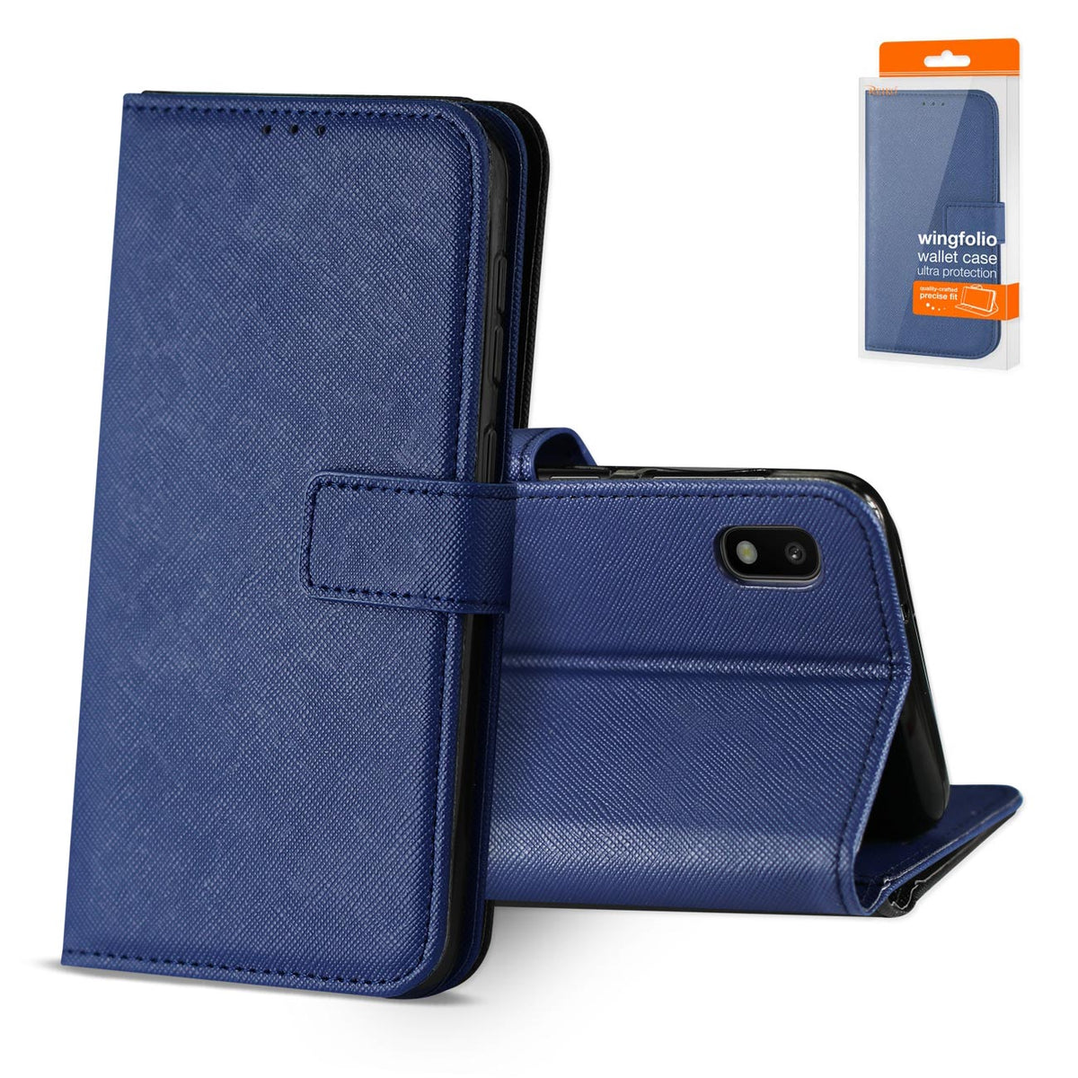 Reiko SAMSUNG GALAXY A10 3-In-1 Wallet Case In BLUE | SKU: FC27-SAMA10BL