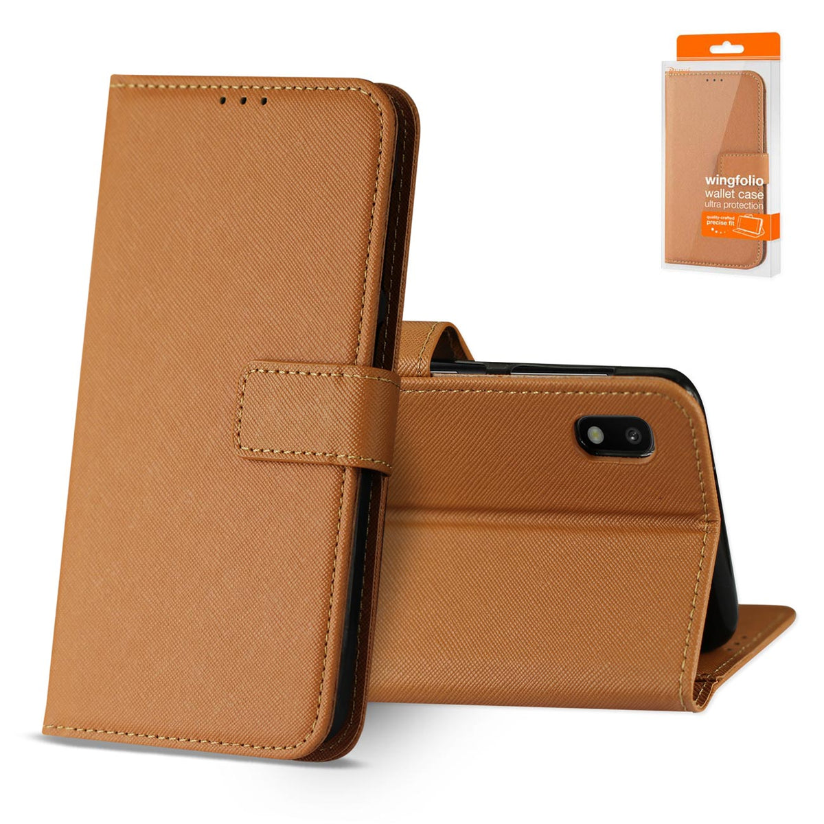 Reiko SAMSUNG GALAXY A10 3-In-1 Wallet Case In BROWN | SKU: FC27-SAMA10BR