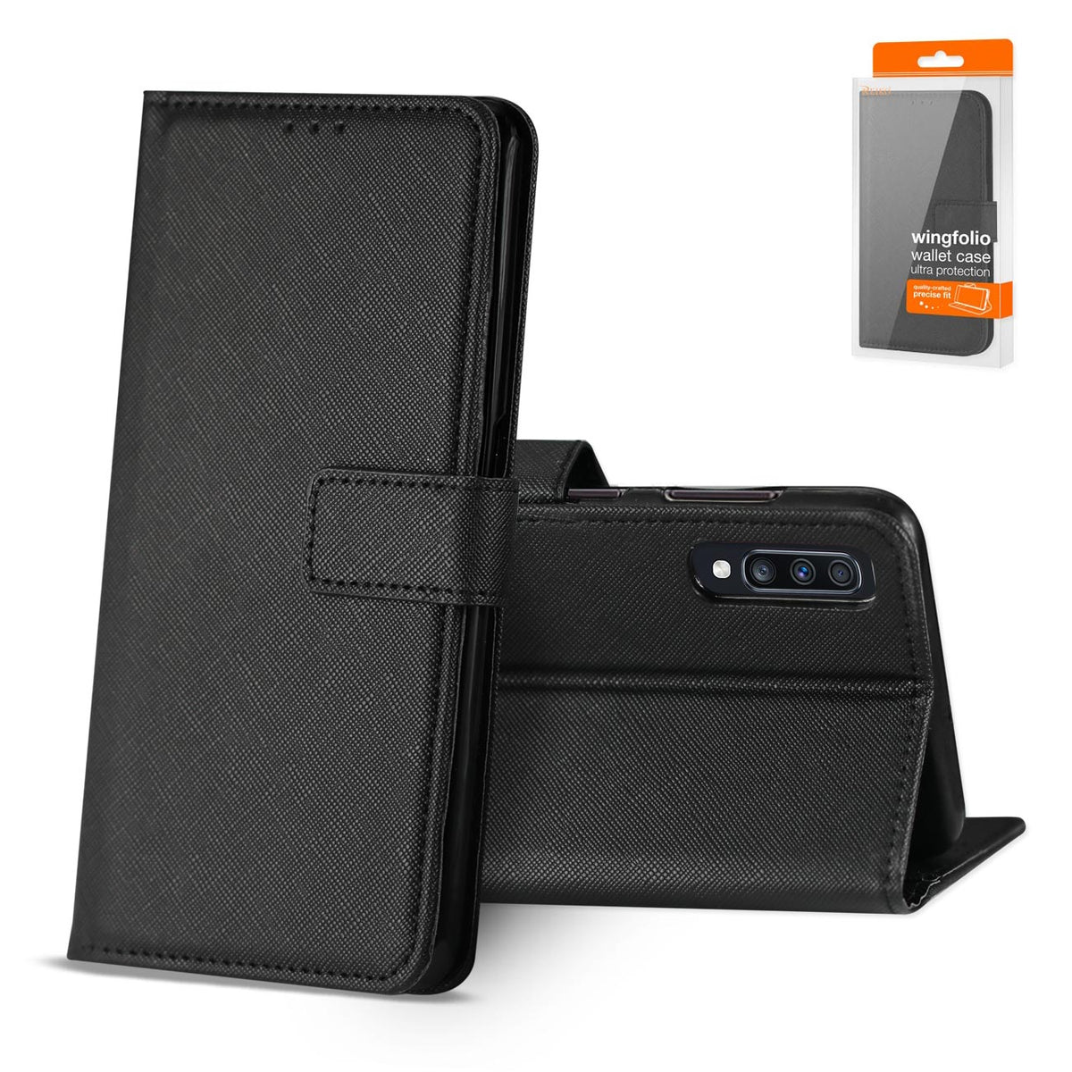 Reiko SAMSUNG GALAXY A70 3-In-1 Wallet Case In BLACK | SKU: FC27-SAMA70BK