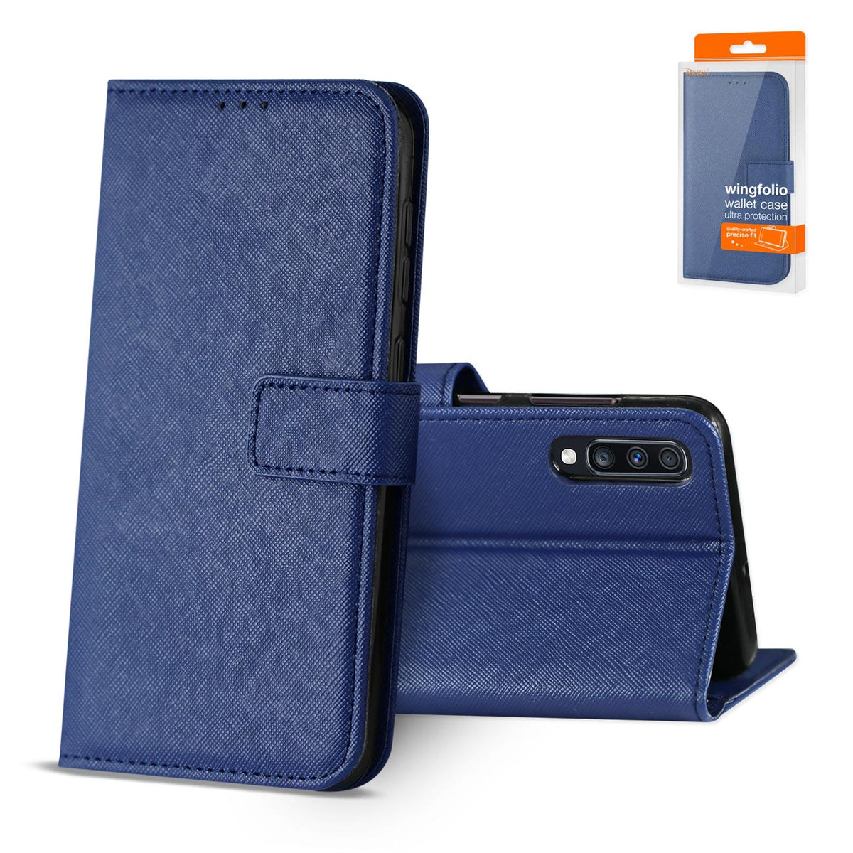 Reiko SAMSUNG GALAXY A70 3-In-1 Wallet Case In BLUE | SKU: FC27-SAMA70BL
