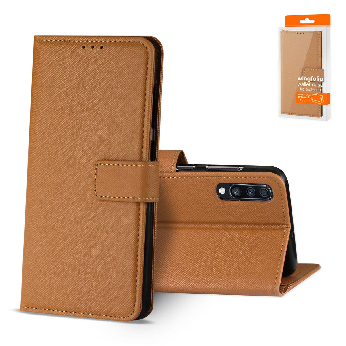 Reiko SAMSUNG GALAXY A70 3-In-1 Wallet Case In BROWN | SKU: FC27-SAMA70BR