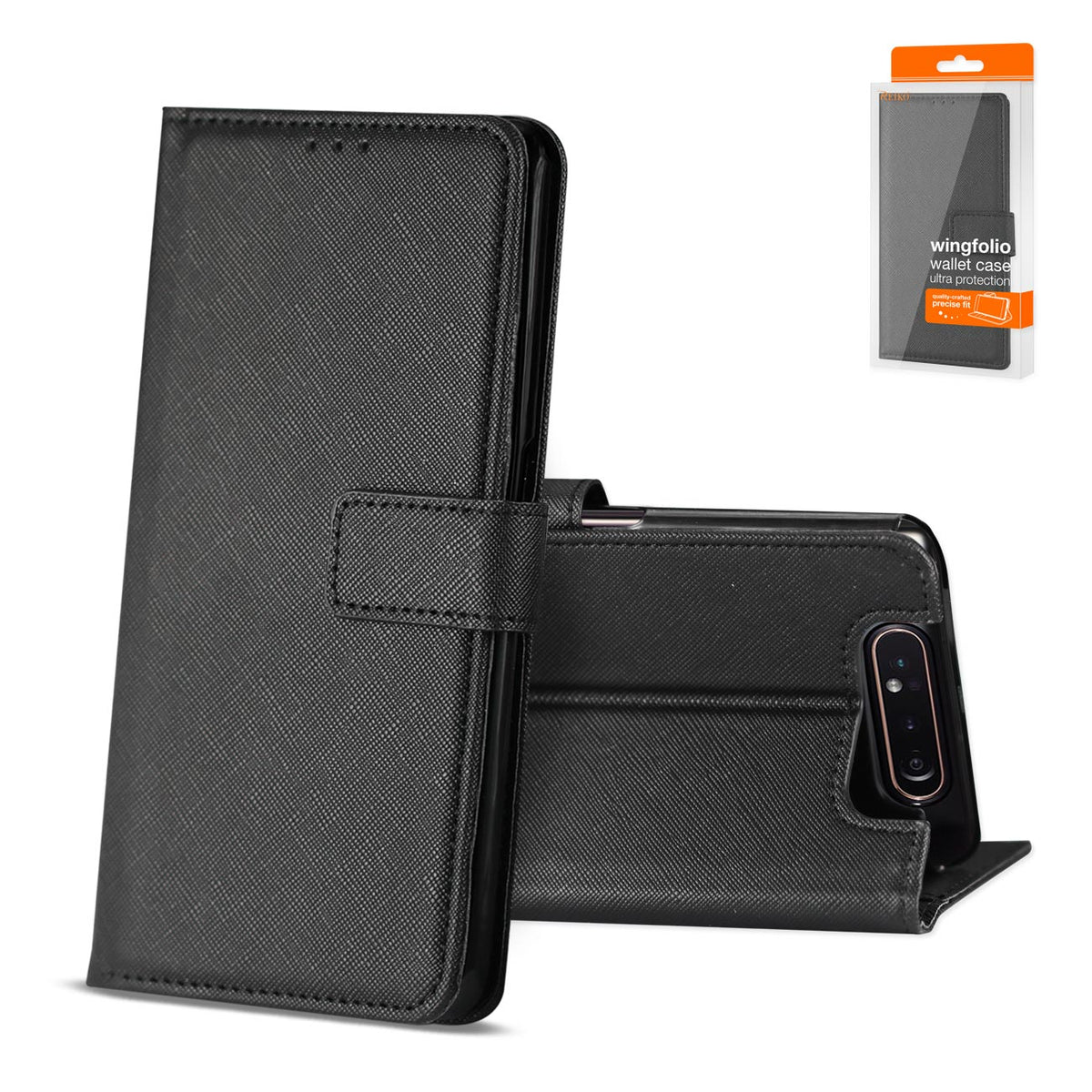 Reiko SAMSUNG GALAXY A80 3-In-1 Wallet Case In BLACK | SKU: FC27-SAMA80BK