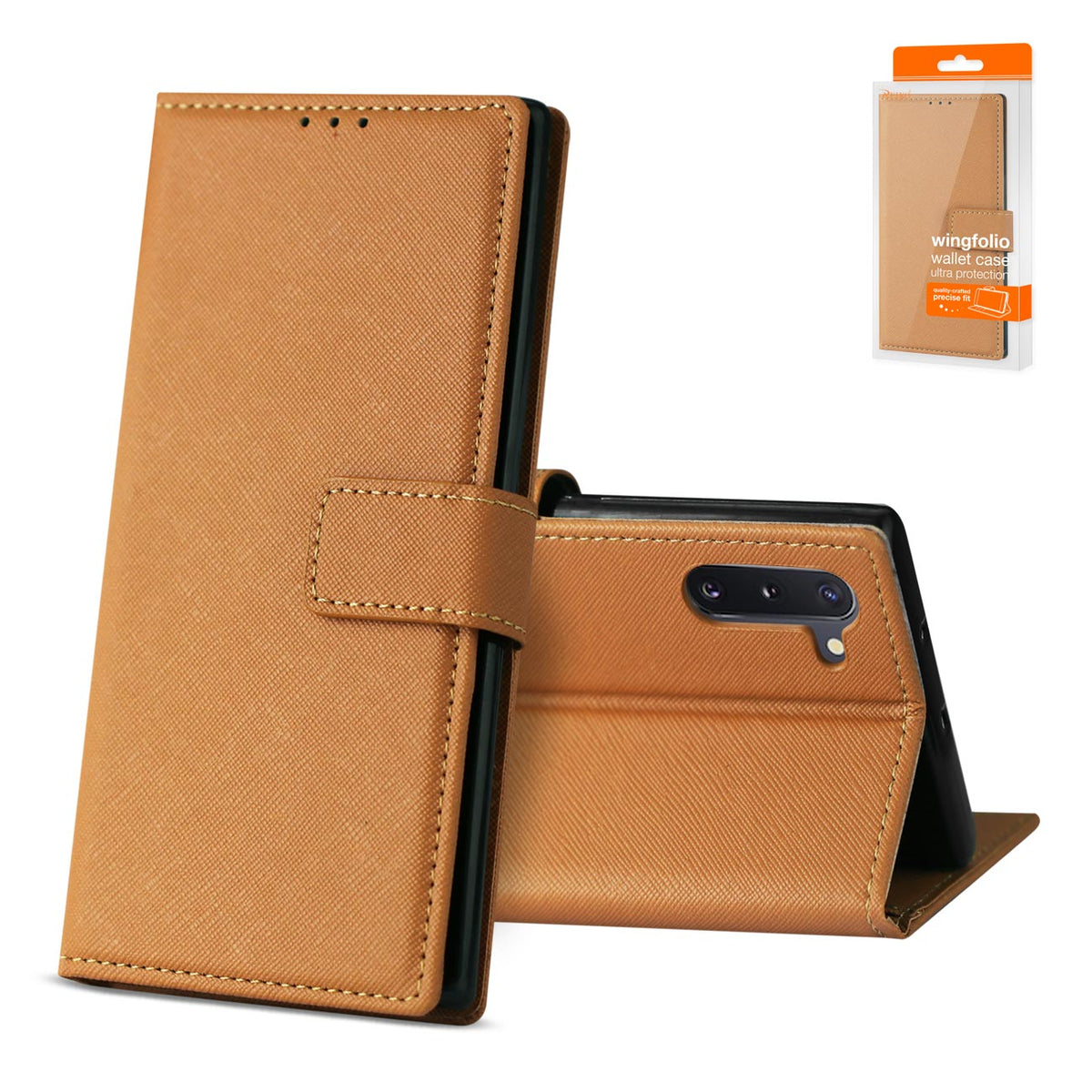 Reiko SAMSUNG GALAXY NOTE 10 3-In-1 Wallet Case In BROWN | SKU: FC27-SAMNOTE10BR