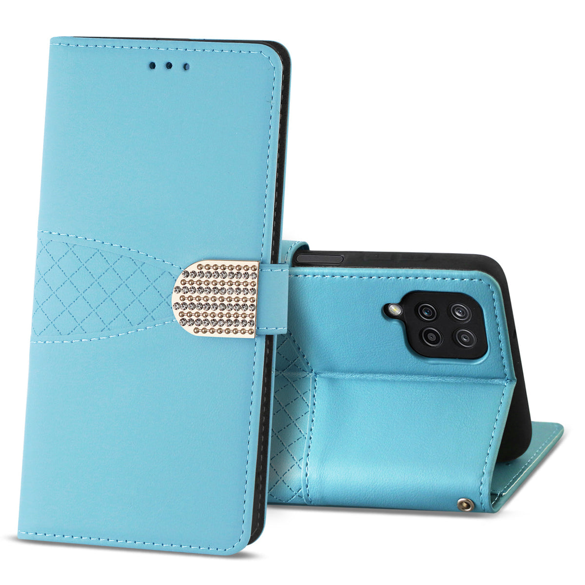 Reiko Samsung Galaxy A12 5G 3-In-1 Wallet Case In Blue