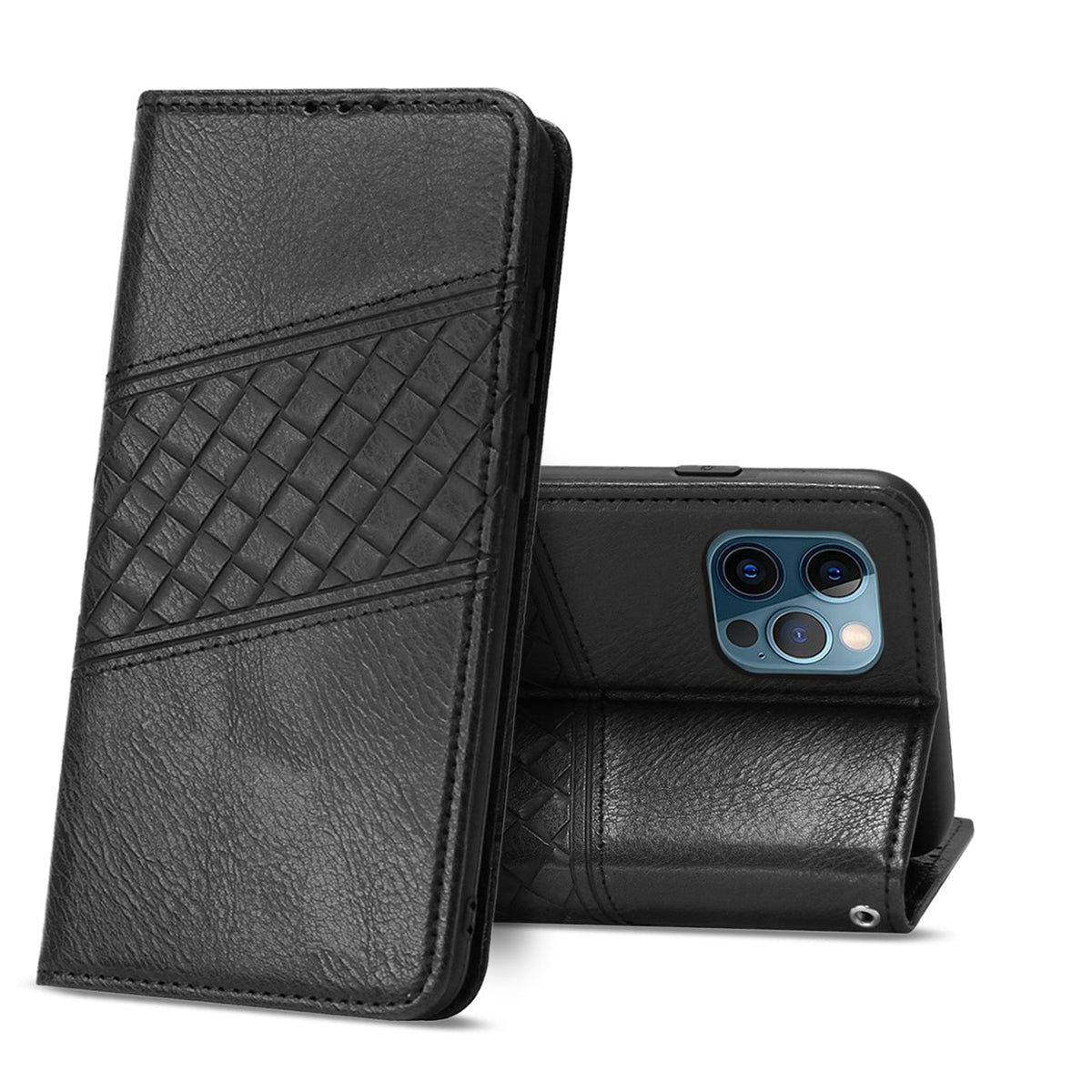 Reiko Apple iPhone 12 Pro Max 3-In-1 Wallet Case In Black | SKU: FC30-IPH12MAXBK