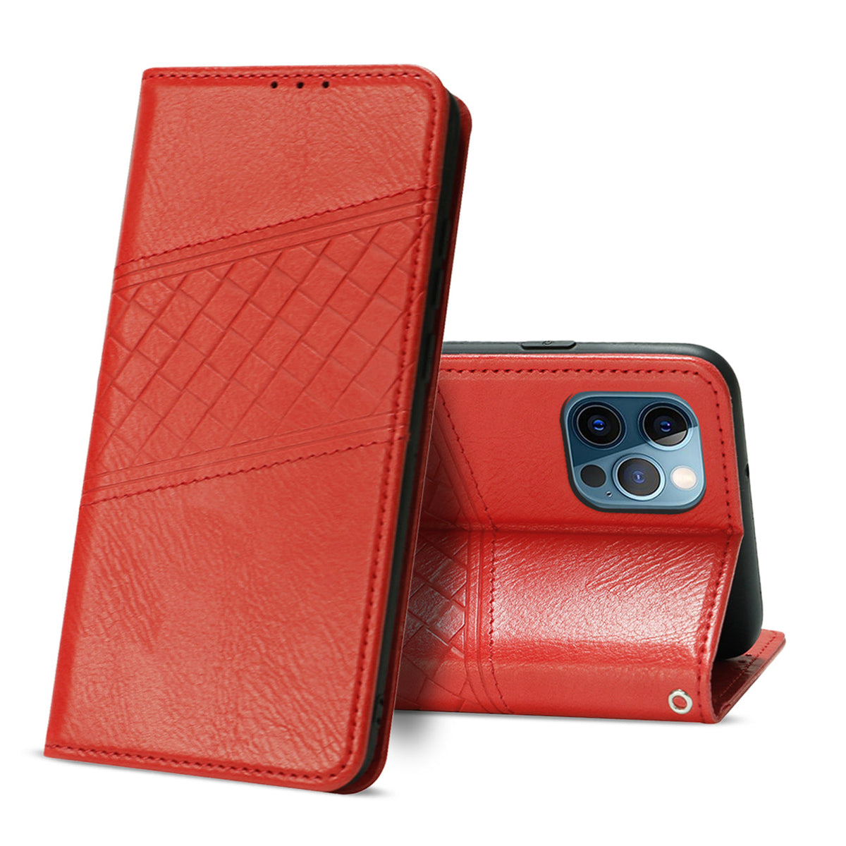 Reiko Apple iPhone 12 Pro 3-In-1 Wallet Case In Red | SKU: FC30-IPH12PRORD