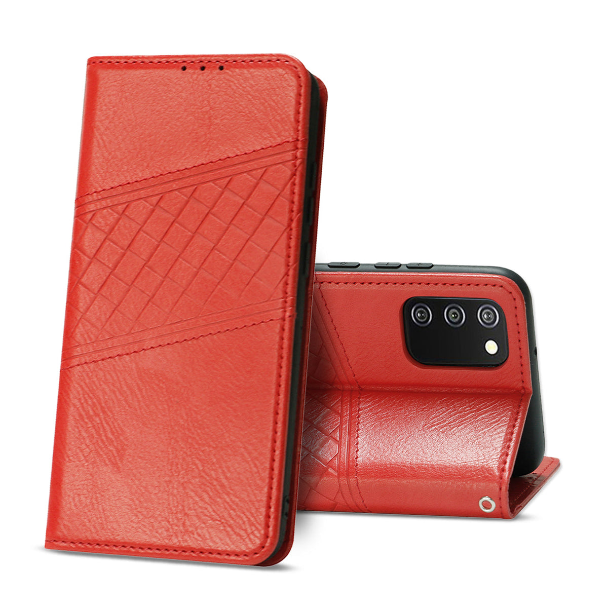 Reiko Samsung Galaxy A02S 3-In-1 Wallet Case In Red | SKU: FC30-SAMA02SRD