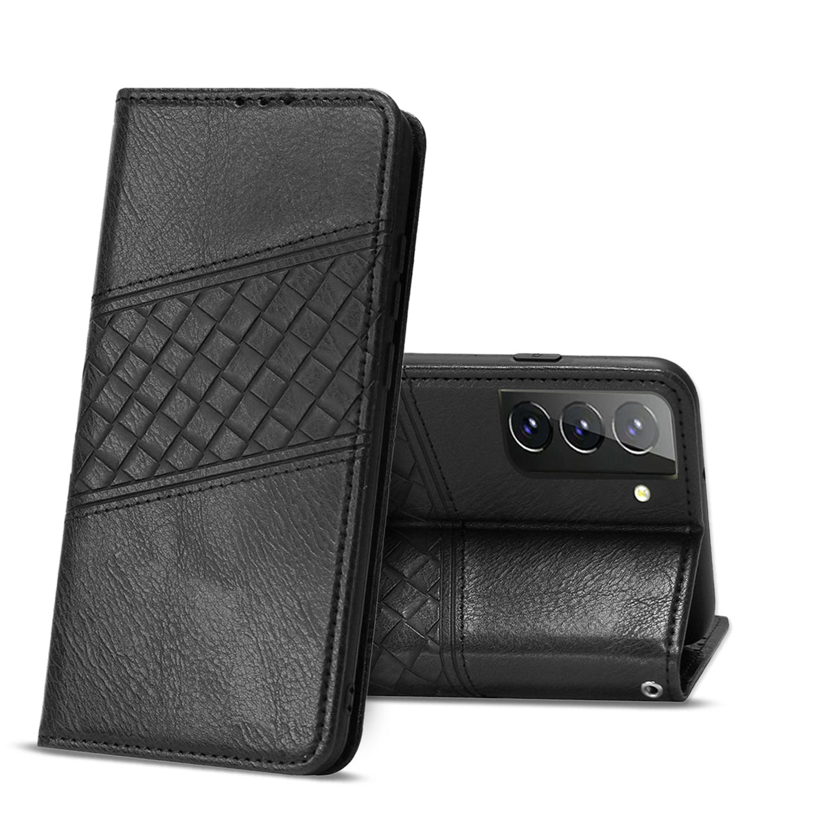 Reiko Samsung Galaxy S21 FE 3-In-1 Wallet Case In Black | SKU: FC30-SAMS21FEBK