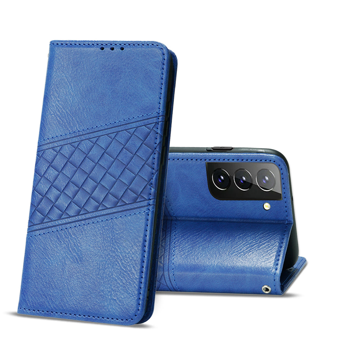 Reiko Samsung Galaxy S21 FE 3-In-1 Wallet Case In Blue | SKU: FC30-SAMS21FEBL