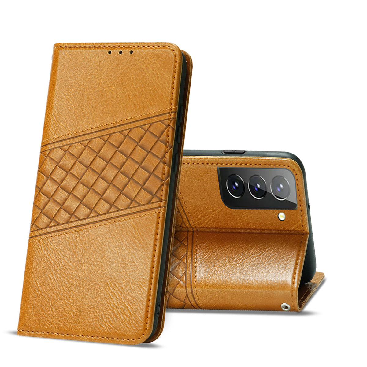 Reiko Samsung Galaxy S21 FE 3-In-1 Wallet Case In Brown | SKU: FC30-SAMS21FEBR