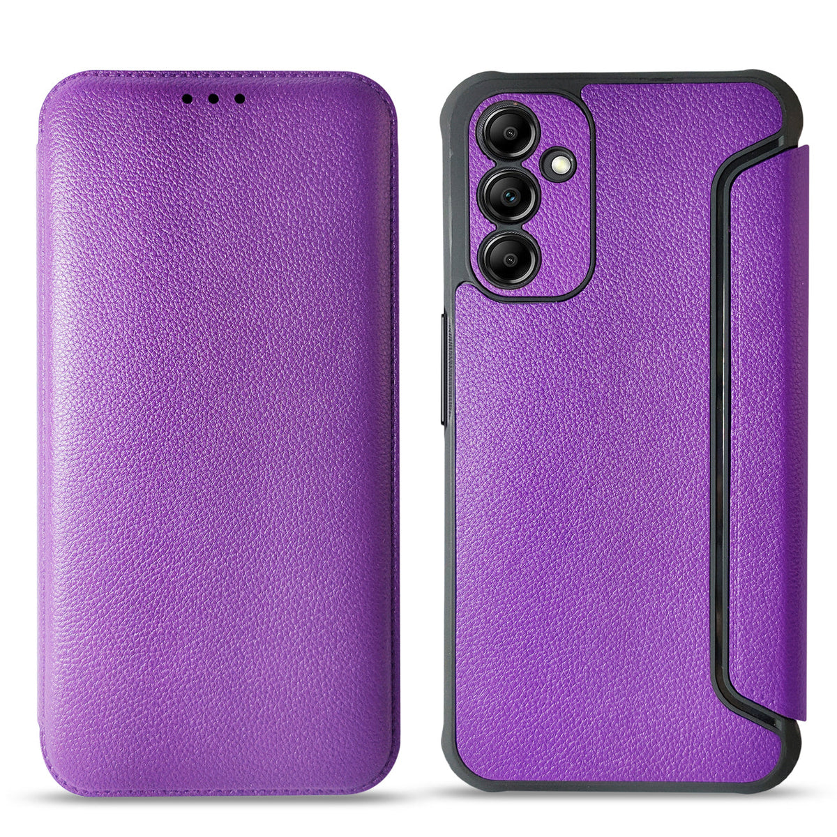 Magnetic wallet Leather phone case For Samsung Galaxy A14 5G In Purple (FC36-SAMA14-5GPP)