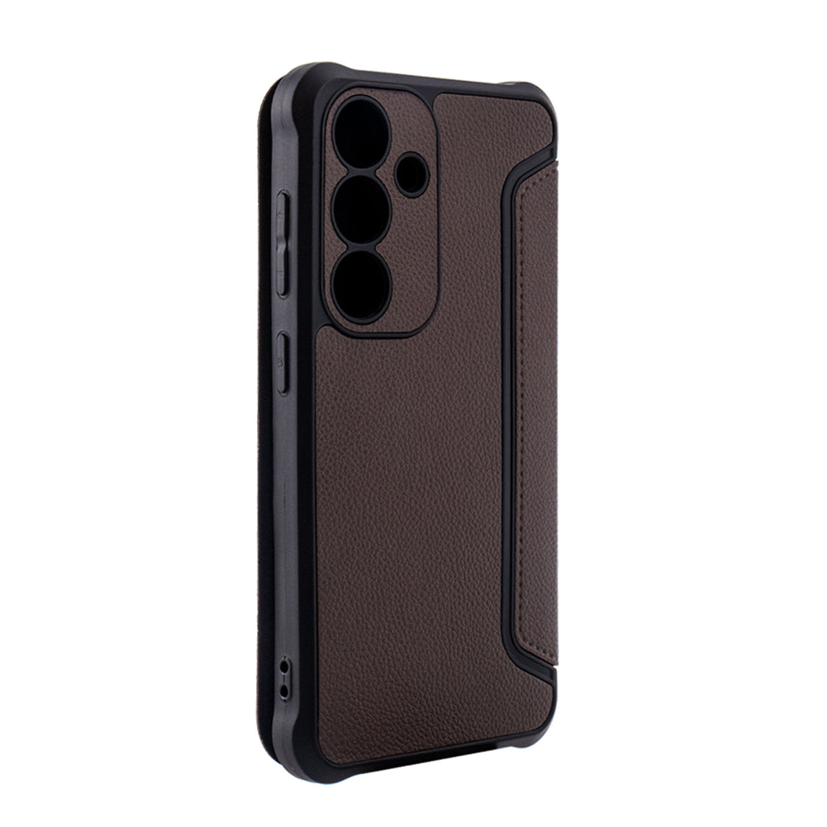 Magnetic wallet Leather phone case For Samsung Galaxy S24 In Brown (FC36-SAMS24BR)