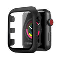Full Cover tempered glass screen protector with pc case  for Apple Watch 38 mm  In Balck