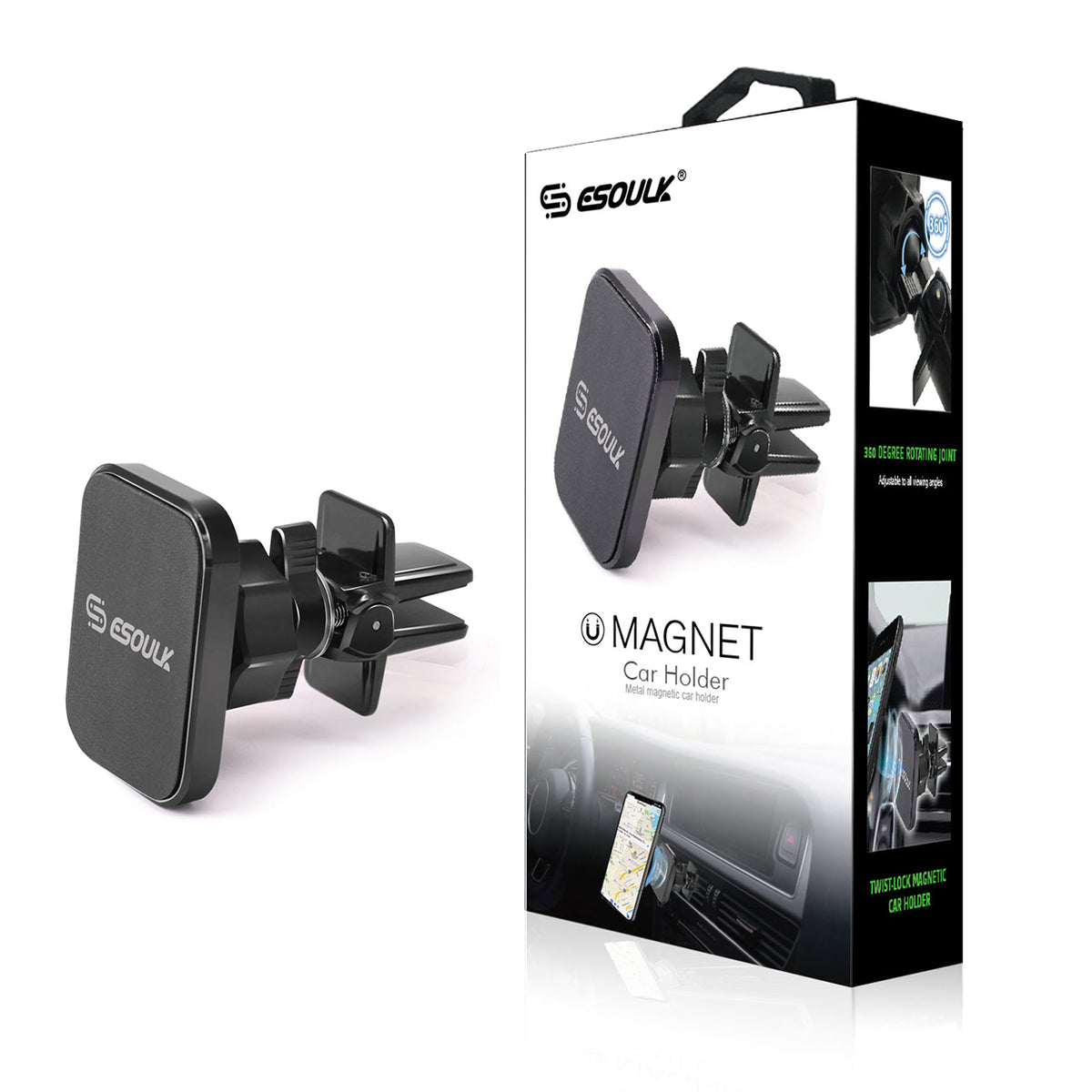 Air Vent Magnet Holder  SKU:HLD-EH02PBK