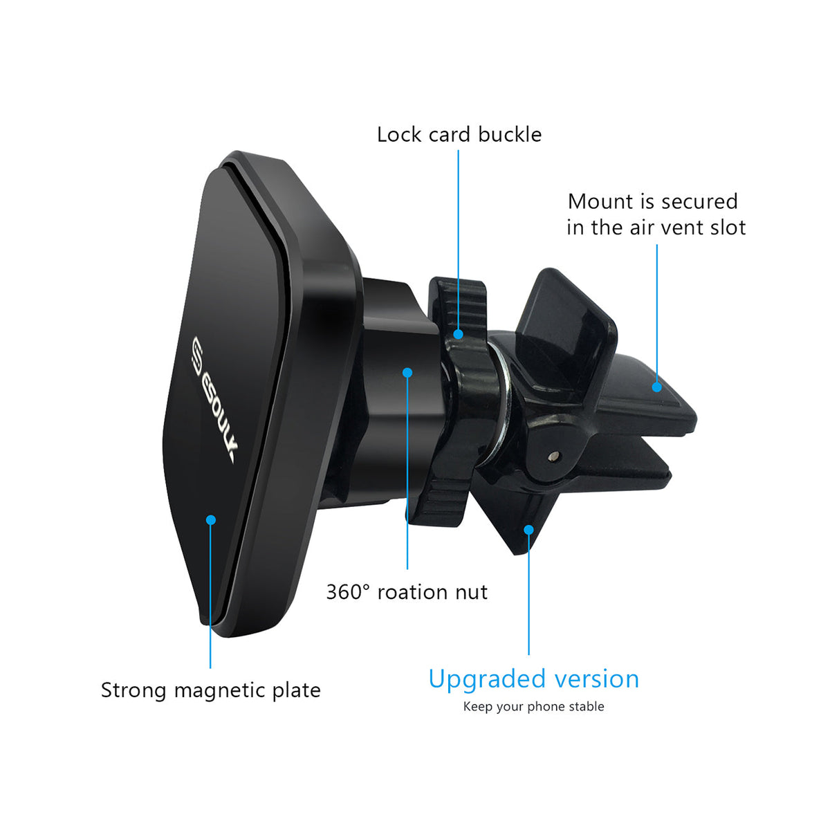 Air Vent Magnet Holder  SKU:HLD-EH02PBK