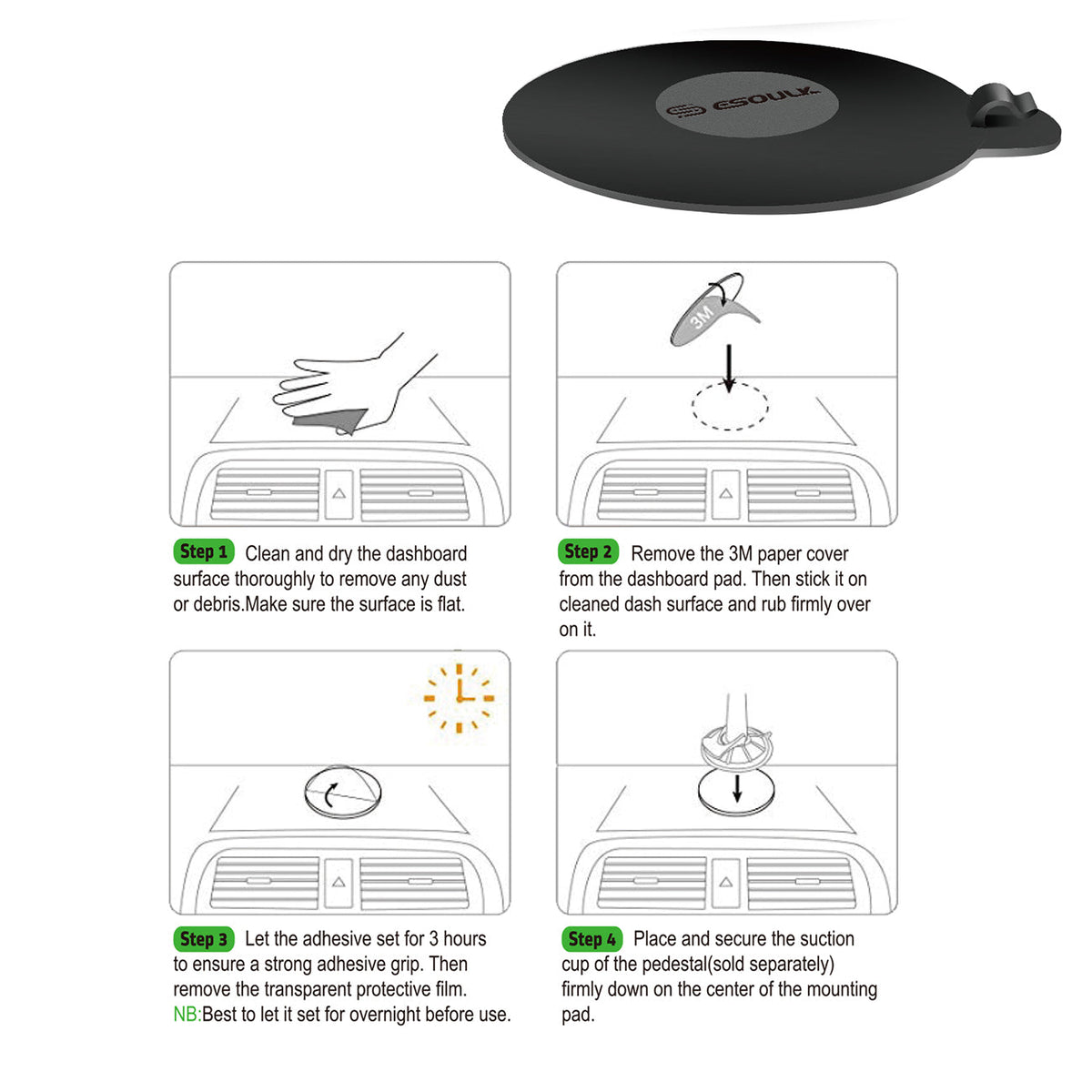 Magnetic Car Mount SKU:HLD-EH04PBK