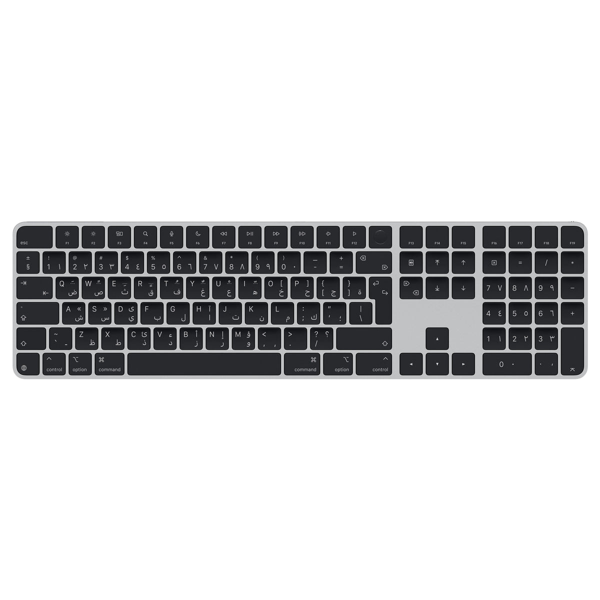 Magic Keyboard with Touch ID and Numeric Keypad for Mac models with Apple silicon - Arabic - Black Keys