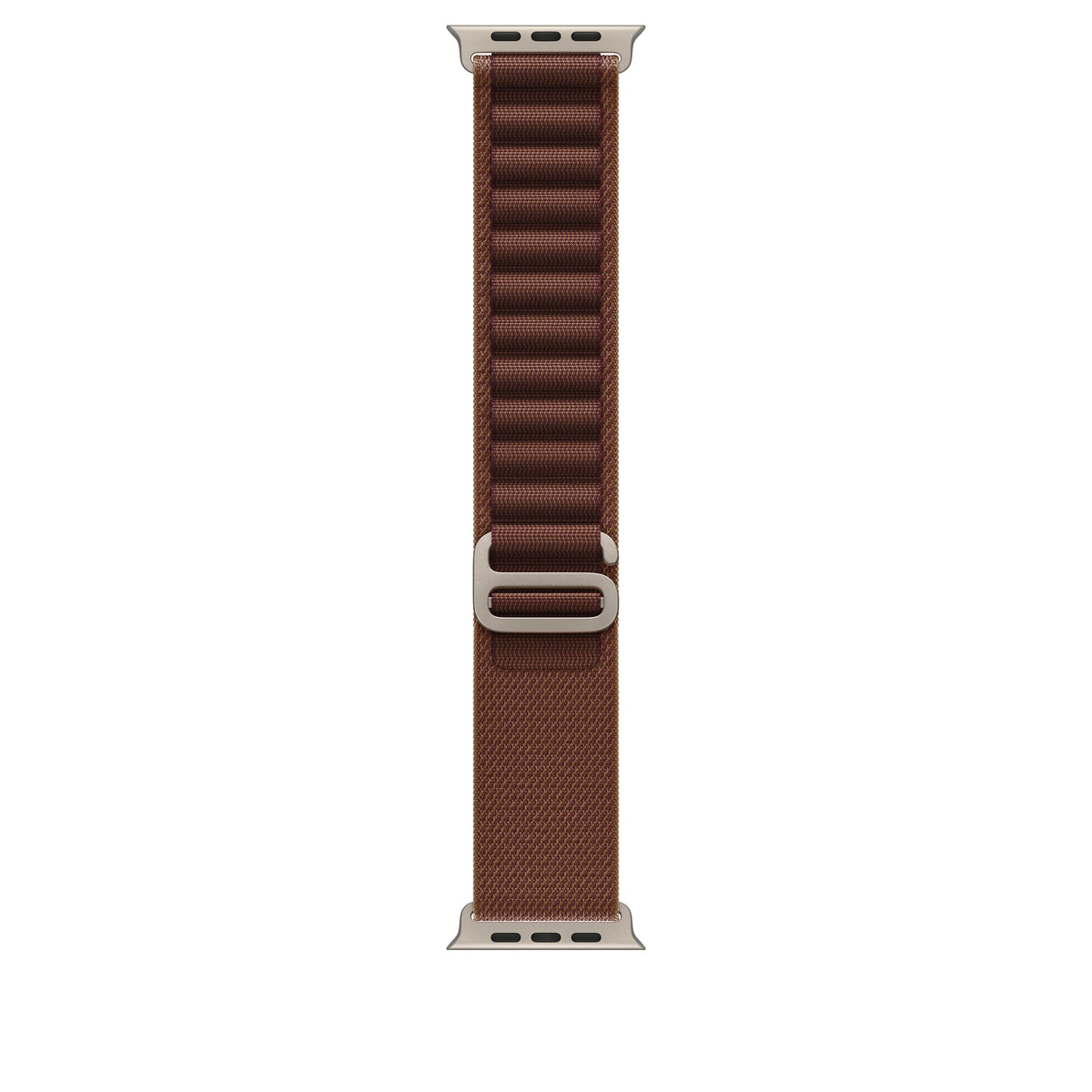 49mm Burgundy Alpine Loop - Medium - Natural Titanium Finish