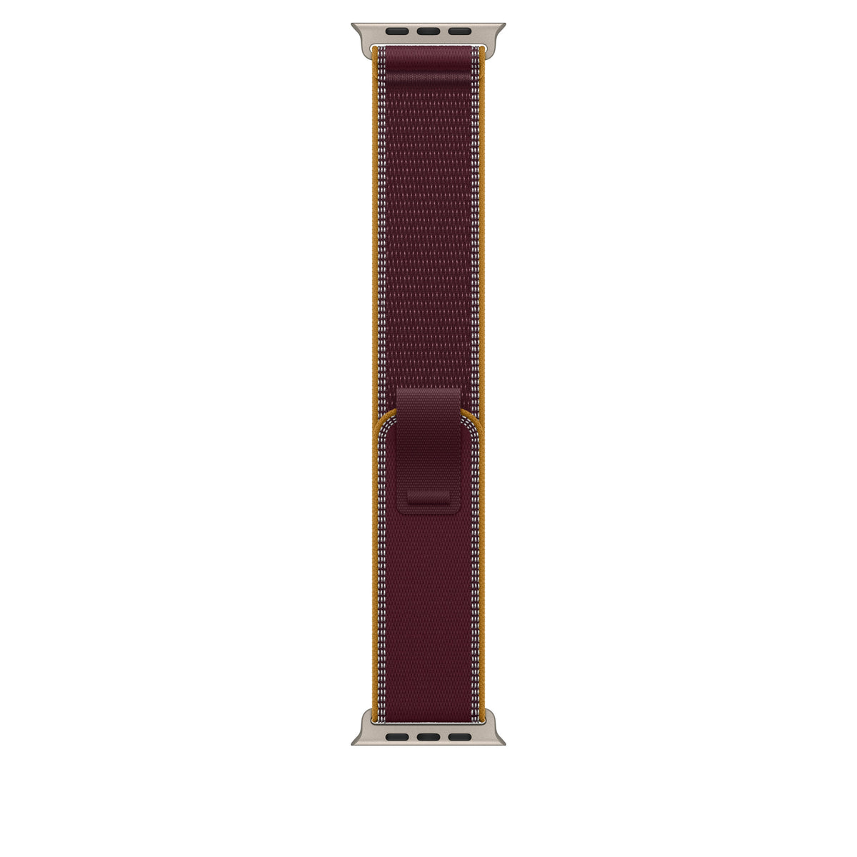 49mm Burgundy Trail Loop - S/M - Natural Titanium Finish