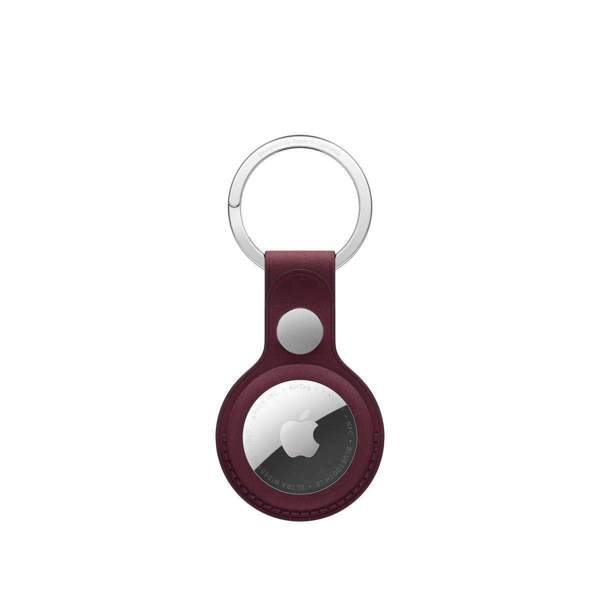 AirTag FineWoven Key Ring – Burgundy