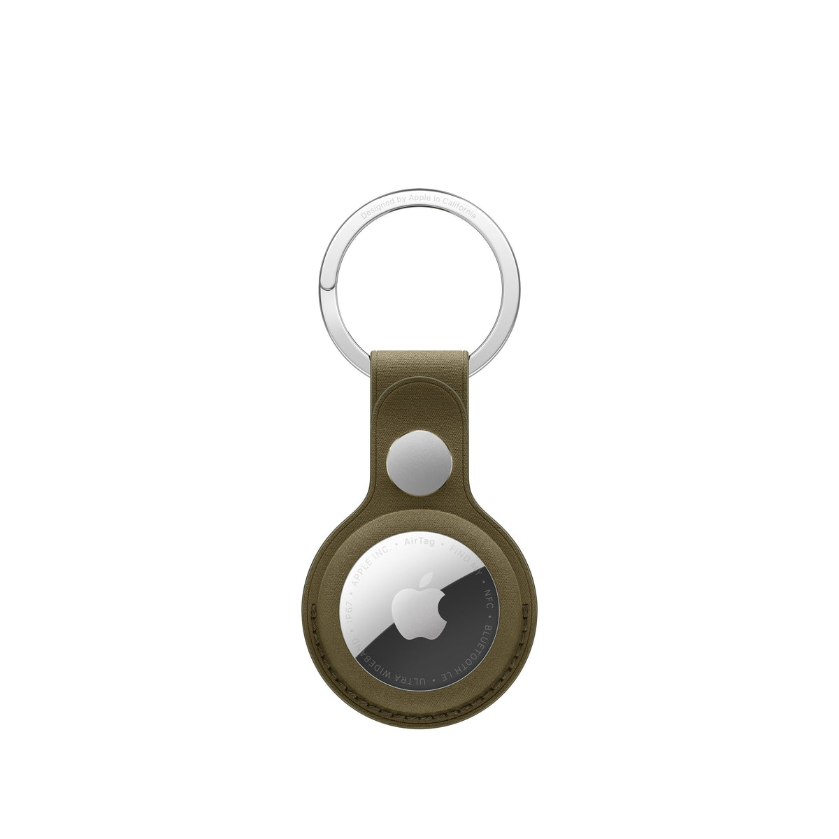 AirTag FineWoven Key Ring - Dark Olive