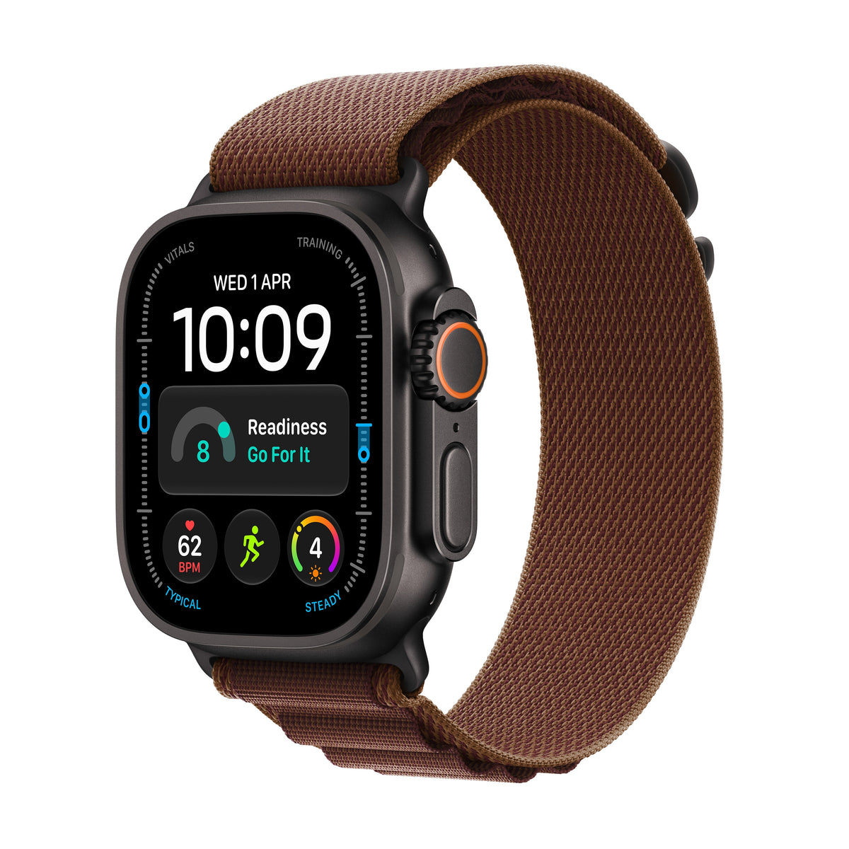 Apple Watch Ultra 4 GPS + Cellular 49mm Black Titanium Case with Burgundy Alpine Loop - L