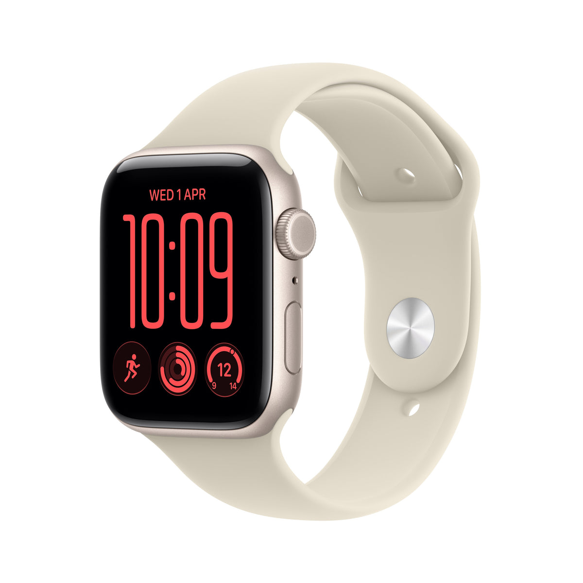 Apple Watch SE 3 GPS + Cellular 40mm Starlight Aluminum Case with Sand Sport Band - S/M