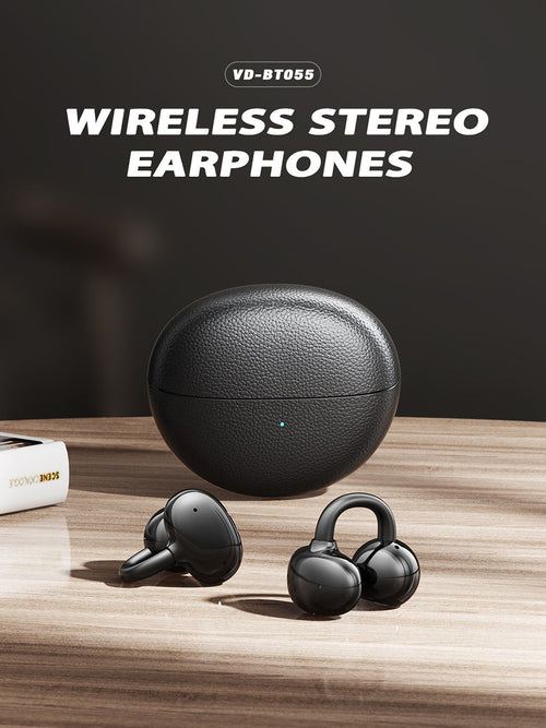 300mAh BT 6.0 Type-C Clear sound  long battery life wireless earbuds True Wireless Stereo in yellow  SKU:BT-VD055YL