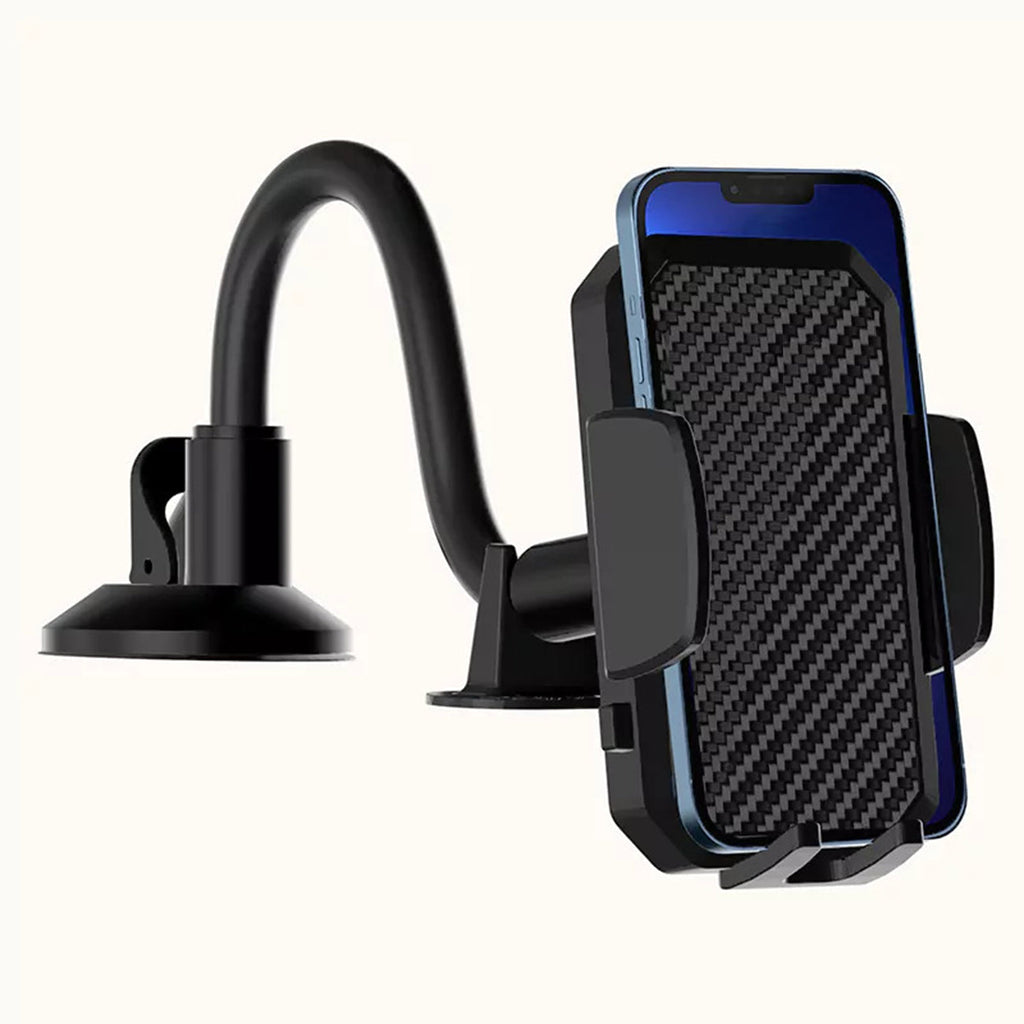 Universal Phone Holder Strong Hold Anti-Shake Flexible Aluminum Alloy Hose Design Windshield SKU:HLD-VDHD012BK