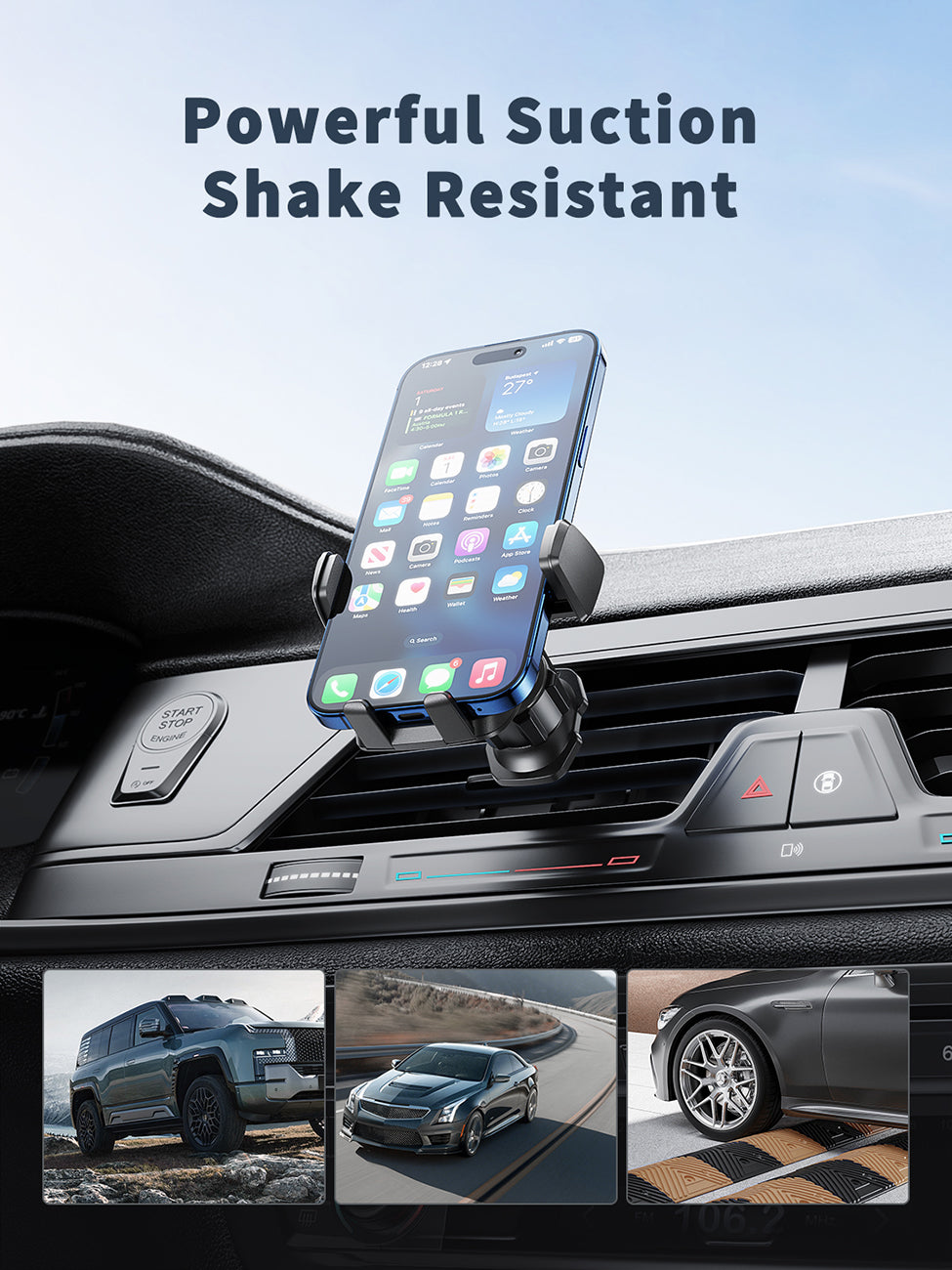 Strong suction cup foldable Phone holder car holder Universal Smartphone Holder for Car/desk SKU:HLD-VD047BK