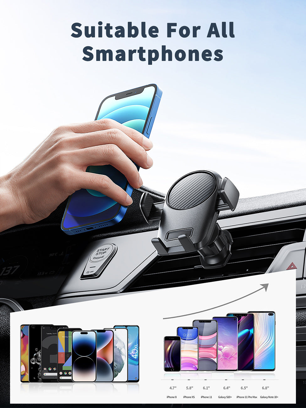 Strong suction cup foldable Phone holder car holder Universal Smartphone Holder for Car/desk SKU:HLD-VD047BK