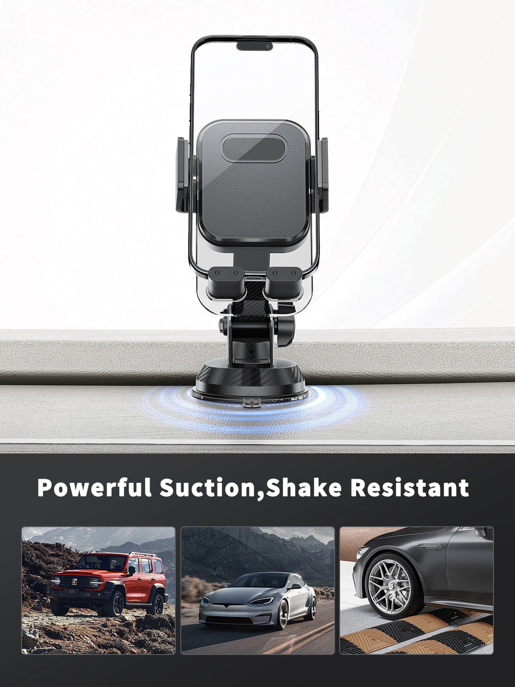 Universal retractable foldable Phone holder 360 degrees rotation car holder Universal Smartphone Holder for center console  SKU:HLD-VD049BK