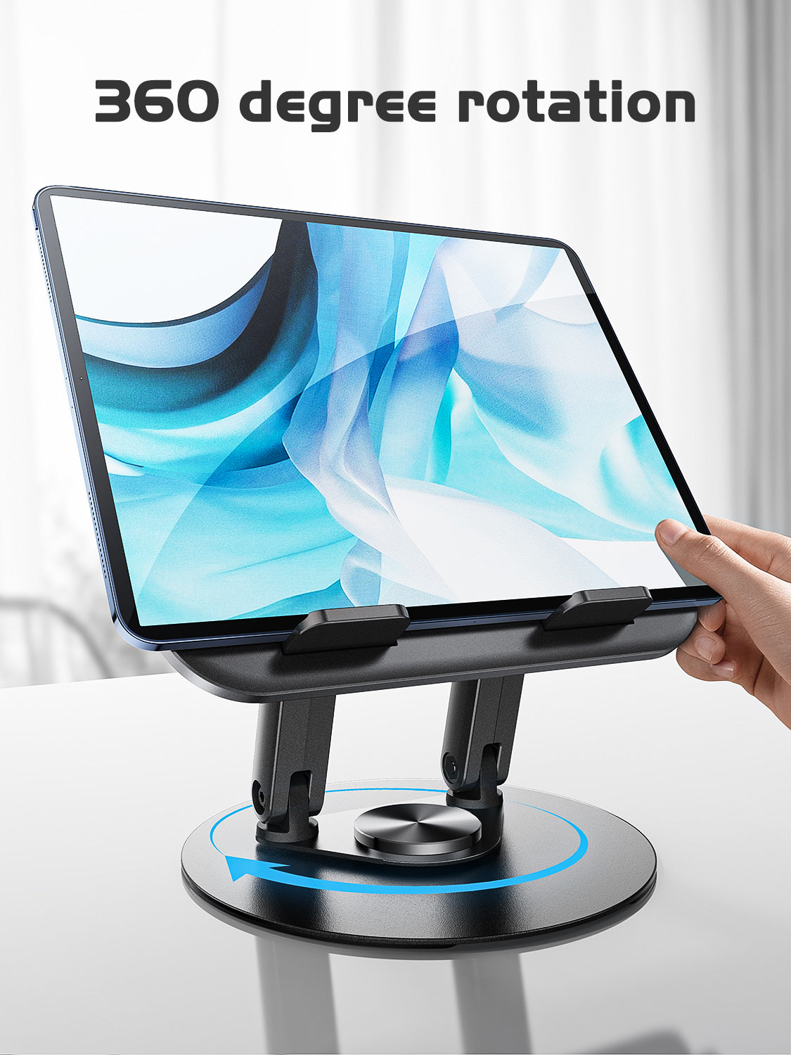 stable ABS tablet Phone Stand, Universal Smartphone Holder for tablet, laptop in black SKU:HLD-VD052BK