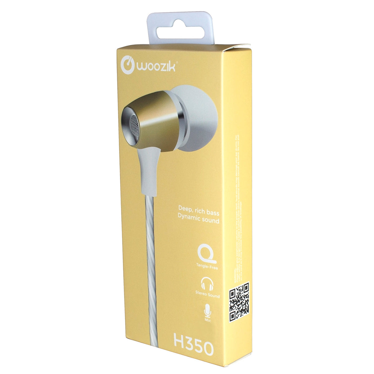 H350 Wired In-Ear Bass Headphones Headsets Earbuds With Microphone Stereo Earphones In Gold M2RWK-H350GD