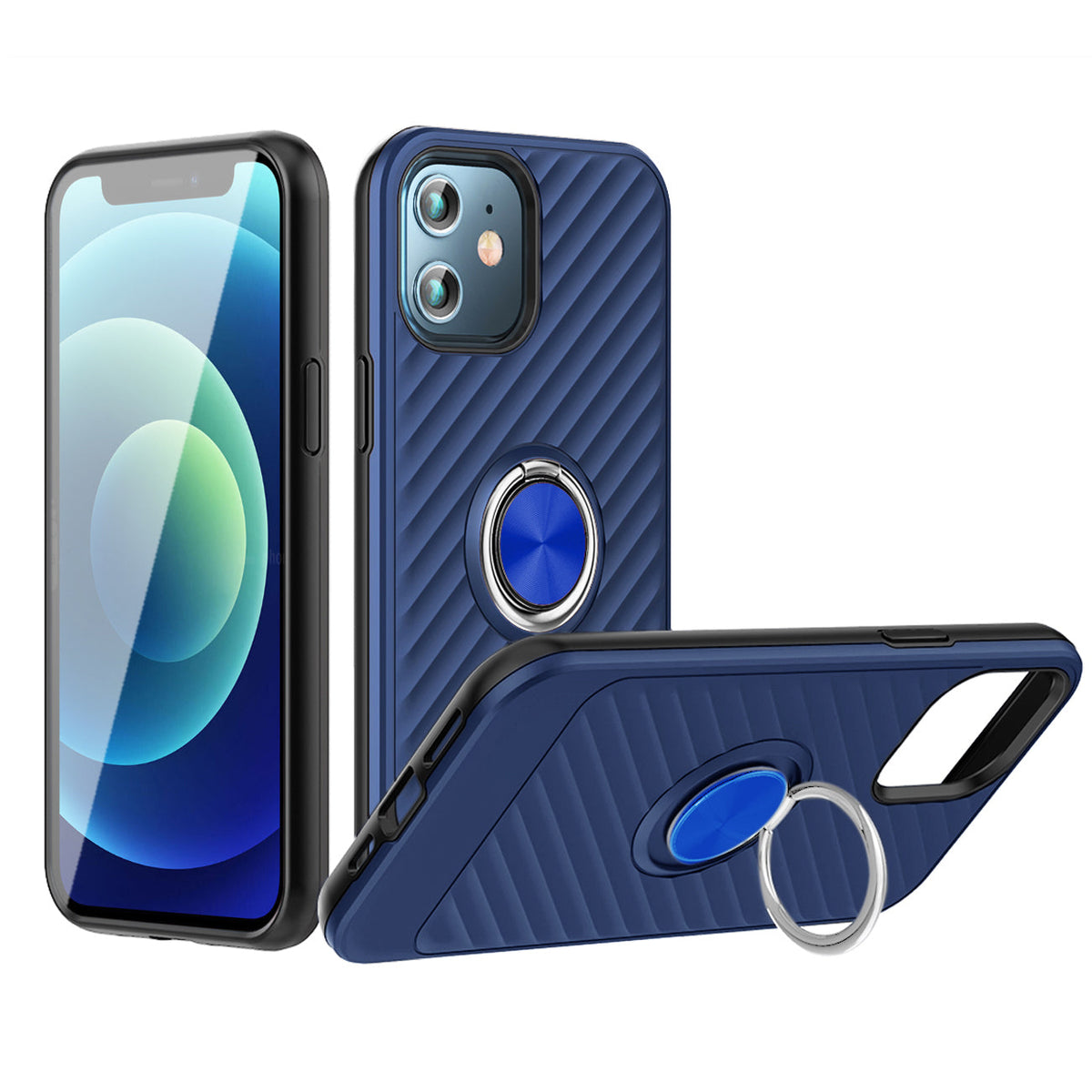 Phone Case with Ring Holder APPLE IPHONE 12 MINI In Blue