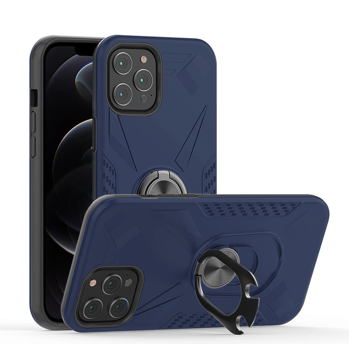 APPLE IPHONE 12 PRO MAX Case with Ring Holder In Blue