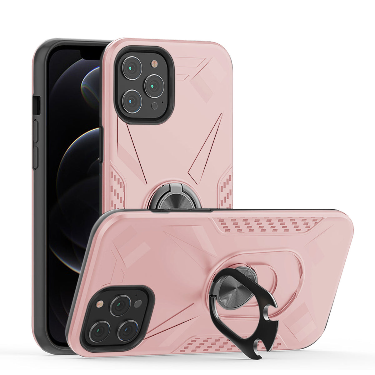 APPLE IPHONE 12 PRO MAX Case with Ring Holder In Rose Gold